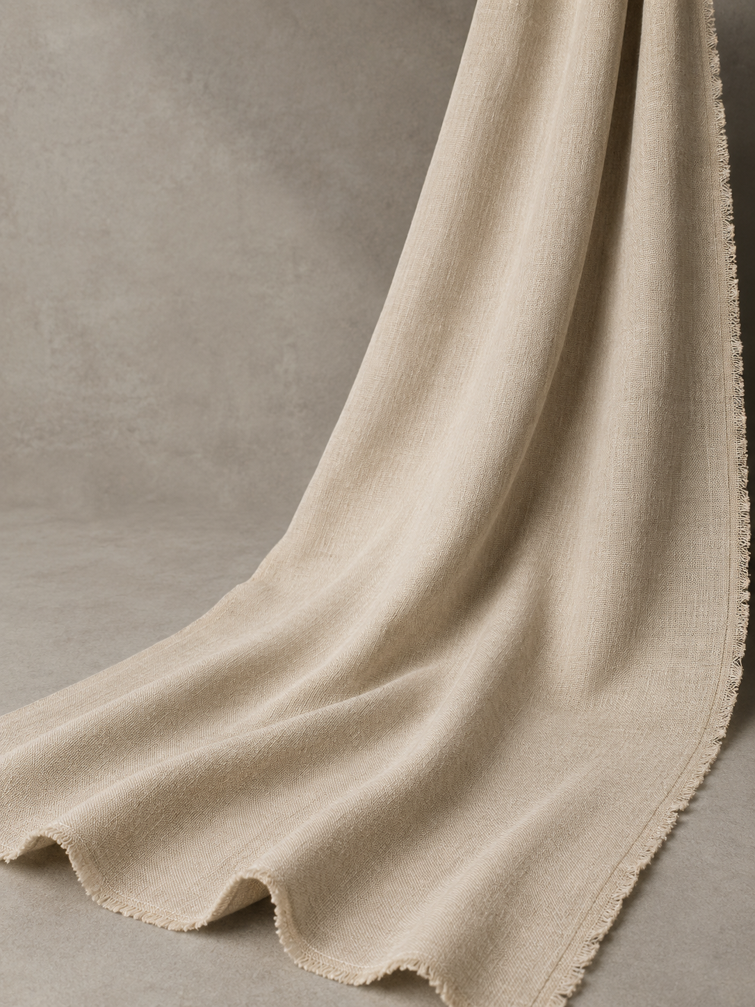 Oat shade cotton-linen swatch — warm beige neutral